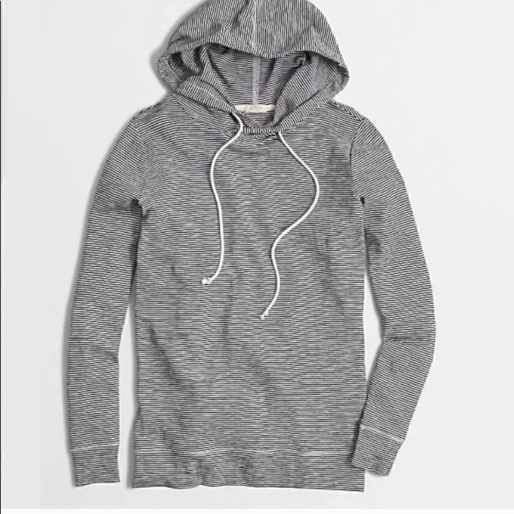 COPY - J Crew Cotton Stripped Hoodie - Picture 1 of 6